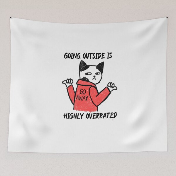 Item preview, going outside is highly overrated - funny introvert  designed and sold by Hoetoons.