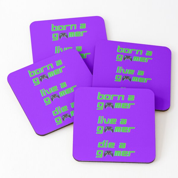 Item preview,  Born A Gamer Live A Gamer Die A Gamer - Funny Gaming Quotes designed and sold by LMoonDesigns.