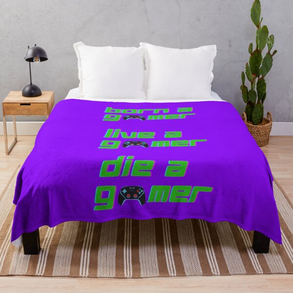 Item preview, Born A Gamer Live A Gamer Die A Gamer - Funny Gaming Quotes designed and sold by LMoonDesigns.