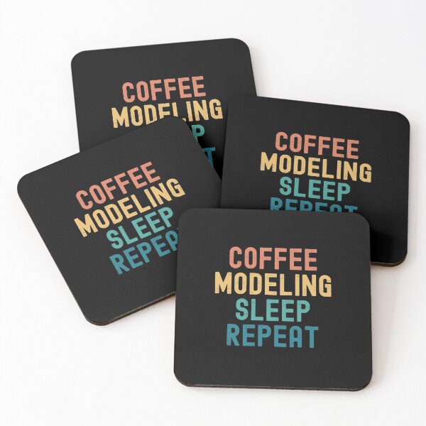 Item preview, Coffee Modeling Sleep Repeat - Funny Modeling & Coffee Gift designed and sold by kindxinn.