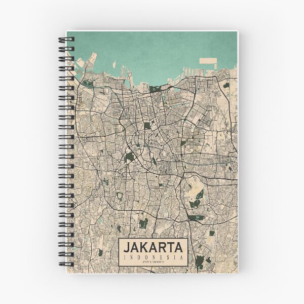 Item preview, Mapa de la ciudad de Yakarta de Indonesia - Vintage designed and sold by deMAP.
