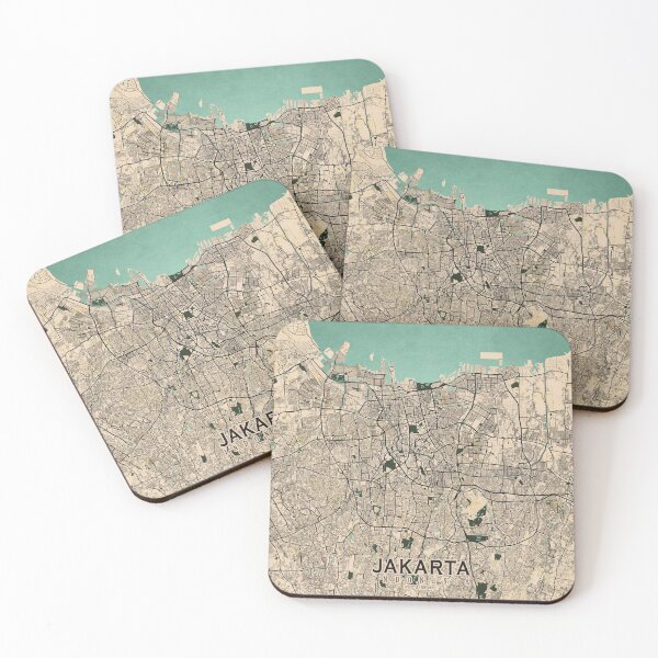 Item preview, Jakarta City Map of Indonesia - Vintage designed and sold by deMAP.
