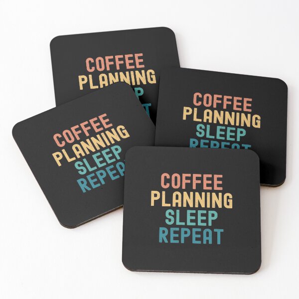 Item preview, Coffee Planning Sleep Repeat - Funny Planning & Coffee Gift designed and sold by kindxinn.