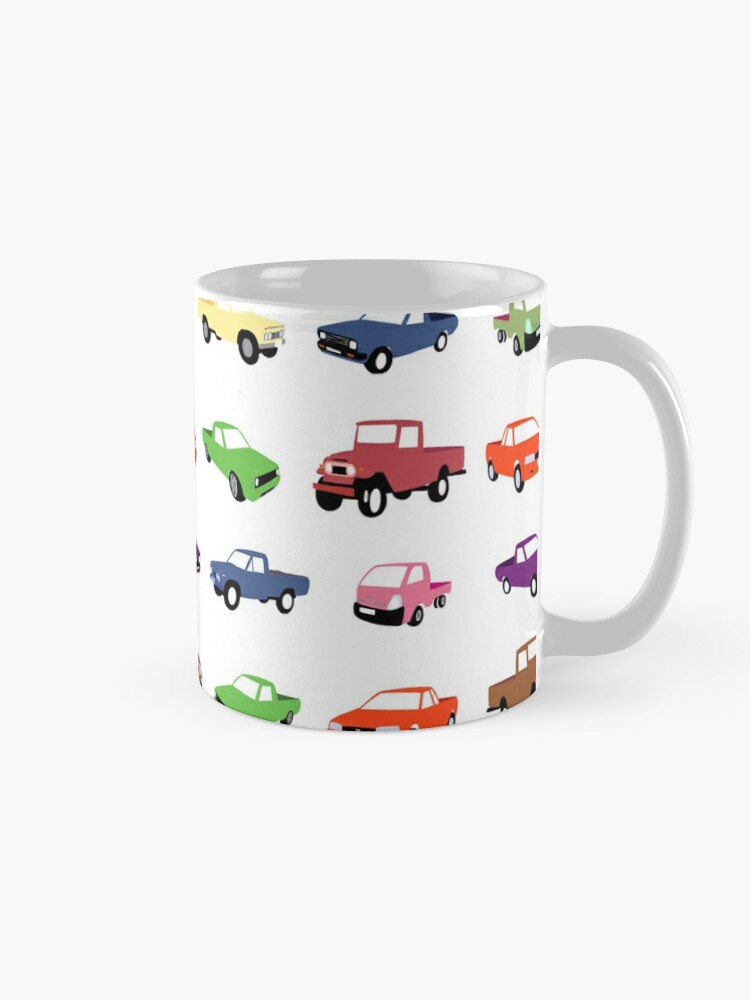 Alternate view of Utility trucks and cars Coffee Mug