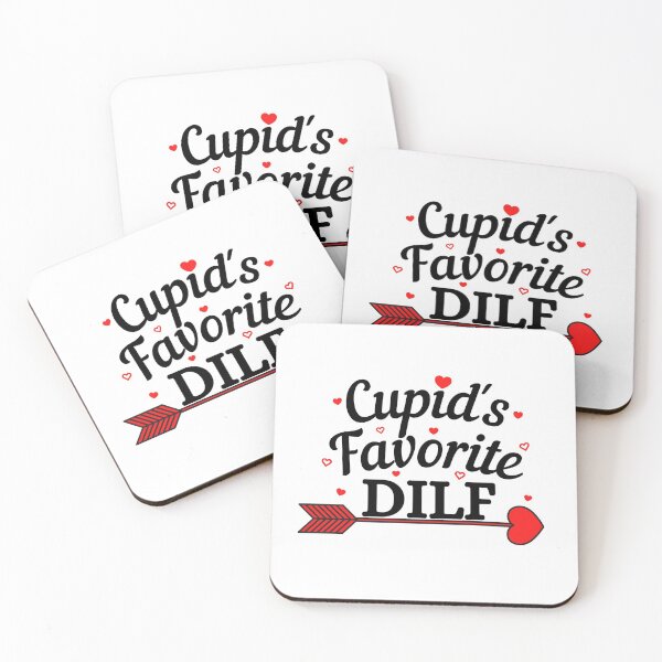 Item preview, Cupids Favorite DILF (black text) - Funny Valentines - Gift for Dads designed and sold by CaitU.