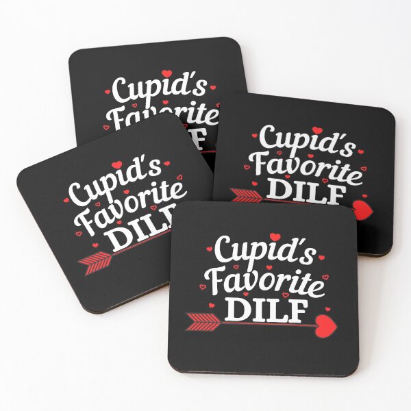 Item preview, Cupids Favorite DILF (white text) - Funny Valentines - Gift for Dads designed and sold by CaitU.