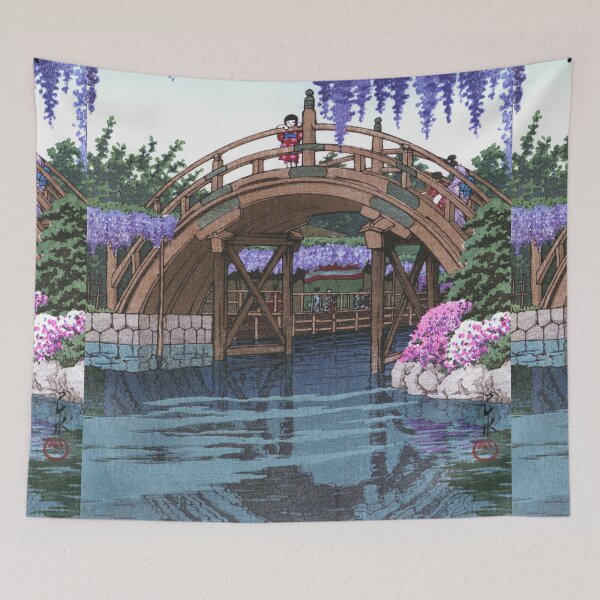 Item preview, Wisteria at Kameido by Kawase Hasui designed and sold by Takeda-art.
