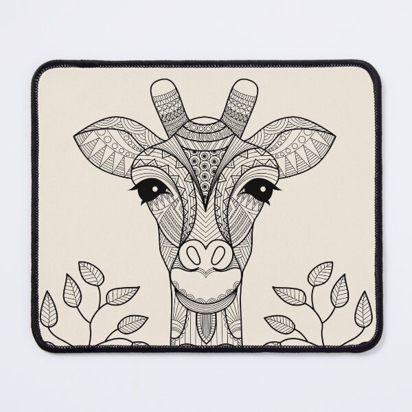 Item preview, Adorable Giraffe in Sacred Mandala designed and sold by Fashion-vintage.