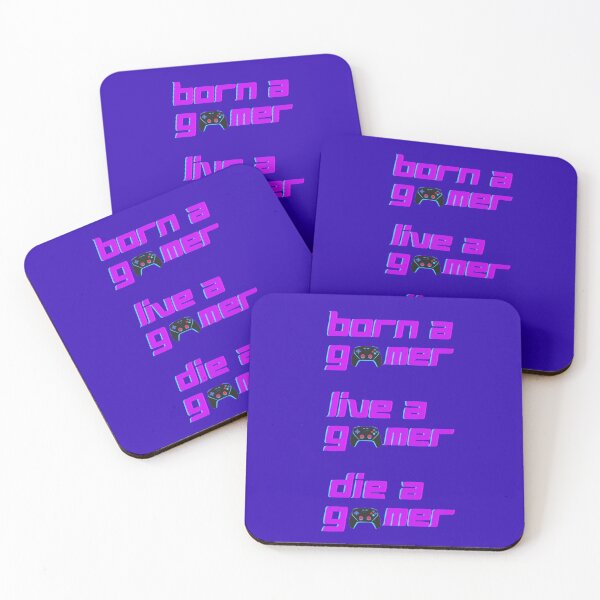 Item preview,  Born A Gamer Live A Gamer Die A Gamer - Funny Gaming Quotes designed and sold by LMoonDesigns.