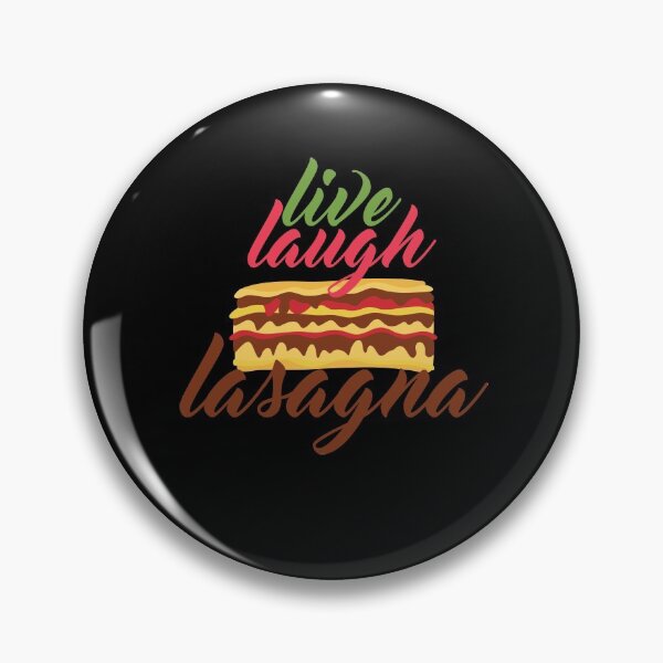 Item preview, live laugh lasagna funny food lovers quote with lasagna illustration  designed and sold by KElife.