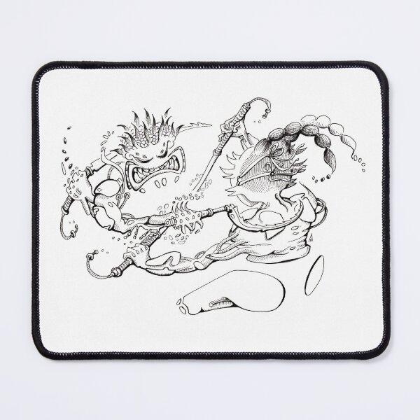 Fight (2021), weapon, masks, two Mouse Pad