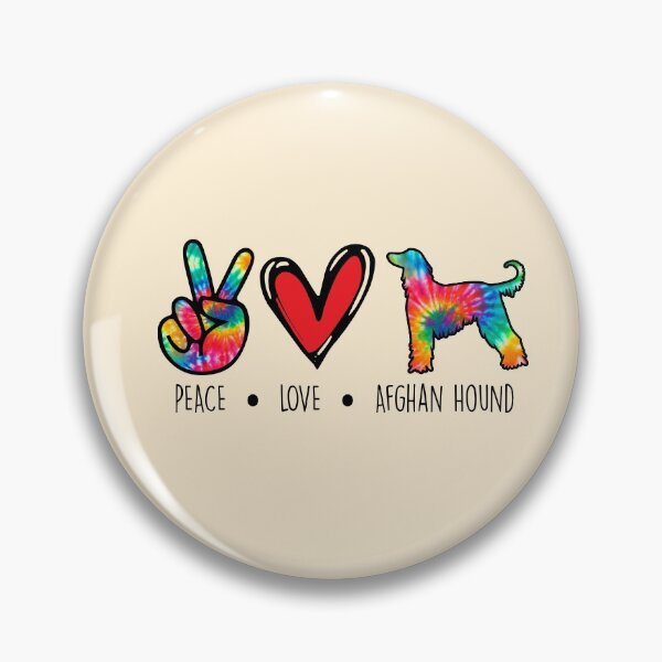Artikelvorschau, Afghan Hound Tie Dye Peace Love Dog Mom entworfen und verkauft von rafaeltto.