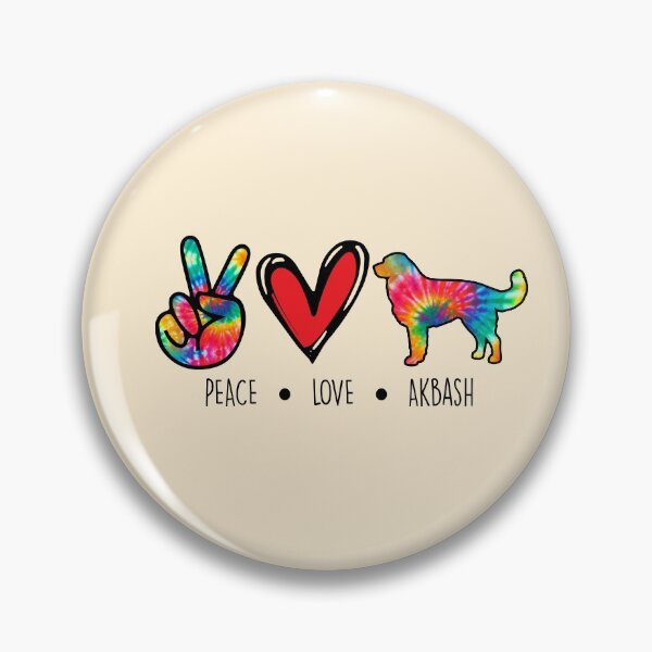 Item preview, Akbash Tie Dye Peace Love Dog Mom  designed and sold by rafaeltto.