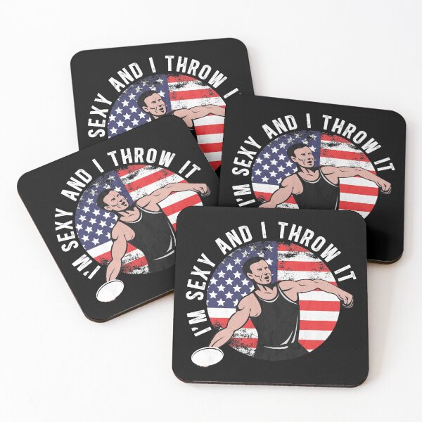 Item preview, I’m Sexy and I Throw it Discus Track and Field USA American Flag Discus Thrower designed and sold by grinta2021.