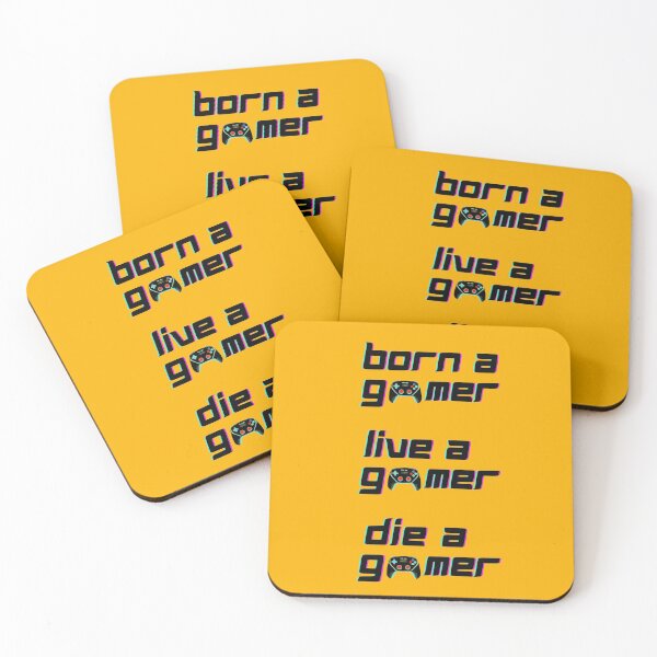 Item preview,  Born A Gamer Live A Gamer Die A Gamer - Funny Gaming Quotes designed and sold by LMoonDesigns.