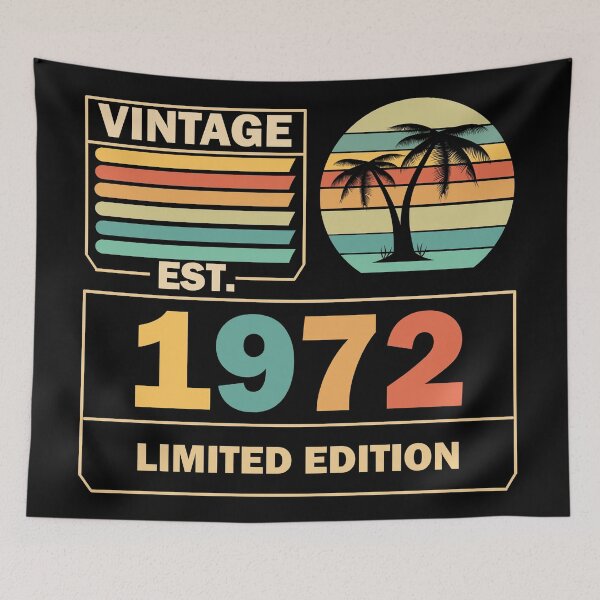 Item preview, Est 1972 Vintage 1972 Limited Edition Birthday designed and sold by Rami Khalifah.