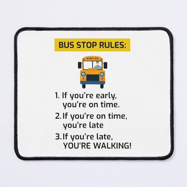 Item preview, School Bus Stop Rules Student Driver Funny Gift designed and sold by TastefulTees.