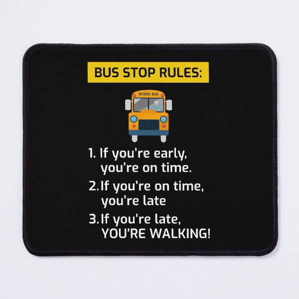 Item preview, School Bus Stop Rules Student Driver Funny Gift designed and sold by TastefulTees.