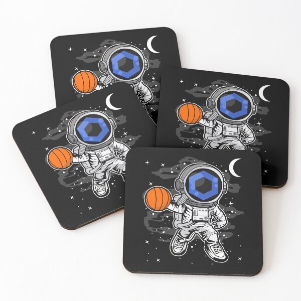 Aperçu de l'œuvre Astronaut Basketball Chainlink LINK Coin To The Moon Crypto Token Cryptocurrency Blockchain Wallet HODL créée et vendue par AdamRoberts90.