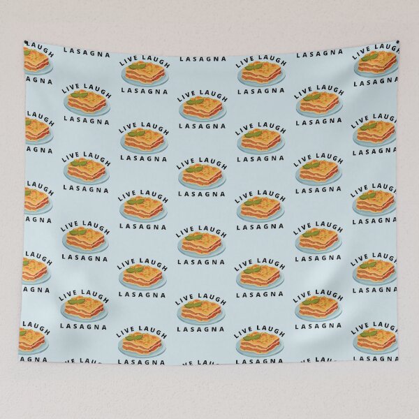 Item preview, Funny Live Laugh Lasagna Sticker designed and sold by Paper Hearteu.