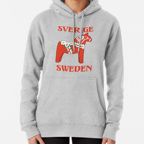 Dala Horse Sweden Souvenir Pullover Hoodie