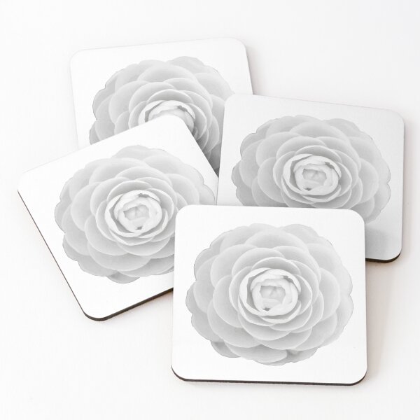 Item preview, Camelia flower in black and white designed and sold by Neon-astronaut1.