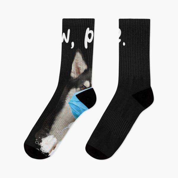 Item preview, Cute Siberian Husky Dog Ew People Dog Wearing A Face Mask designed and sold by Evrard123123.