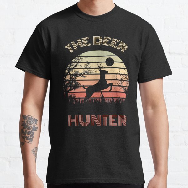 This Is My Hunting Sunset Retro Deer Hunter Men T-shirt