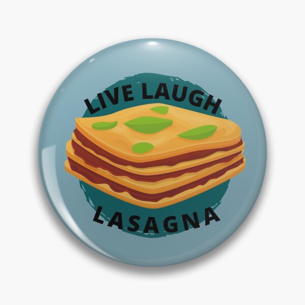 Artikelvorschau, Live Laugh Lasagne Pasta Lover Sticker entworfen und verkauft von Paper Hearteu.