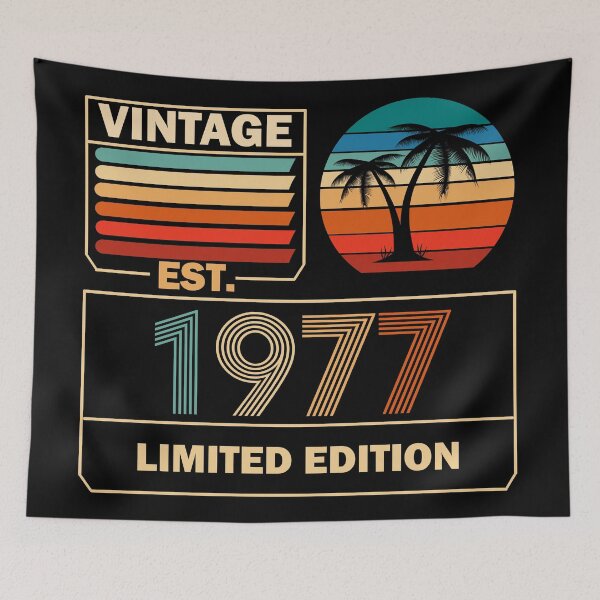 Item preview, Vintage Est. 1977 45th Birthday Limited Edition 45 Years Old  designed and sold by Rami Khalifah.