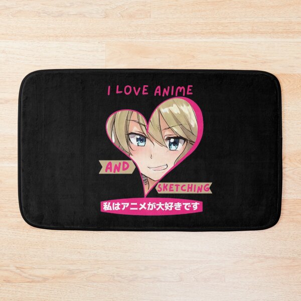 Item preview, I Love Anime And Sketching- Typography Valentine Meme designed and sold by Digitalme Designs.