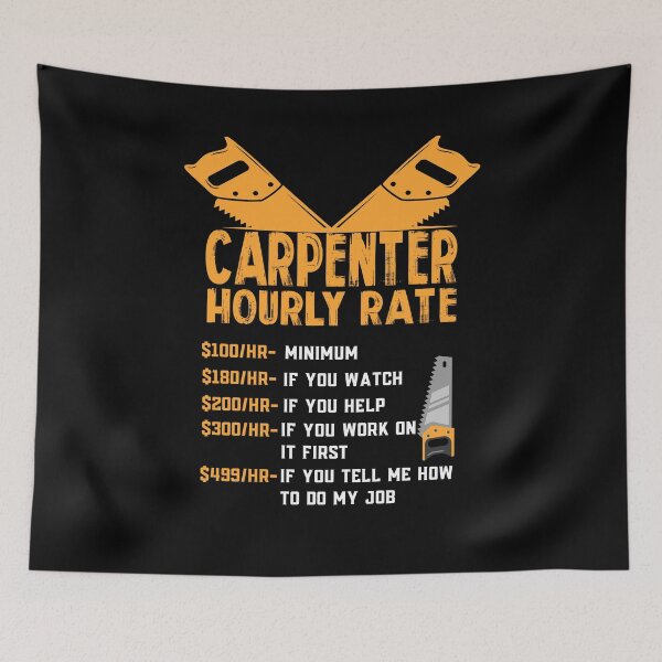 Item preview, Carpenter Hourly Rate designed and sold by GoZayaan.