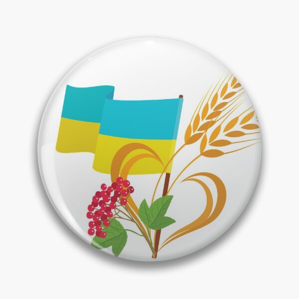 Item preview, Ukrainian symbols. Zhito, prapor ta kalyna. Wheat, flag and viburnum designed and sold by syrykh.