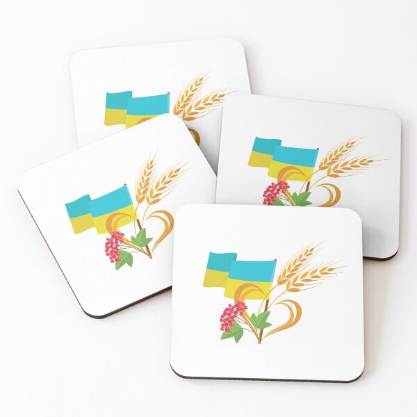 Item preview, Símbolos ucranianos. Zhito, prapor ta kalyna. Trigo, bandera y viburnum designed and sold by syrykh.
