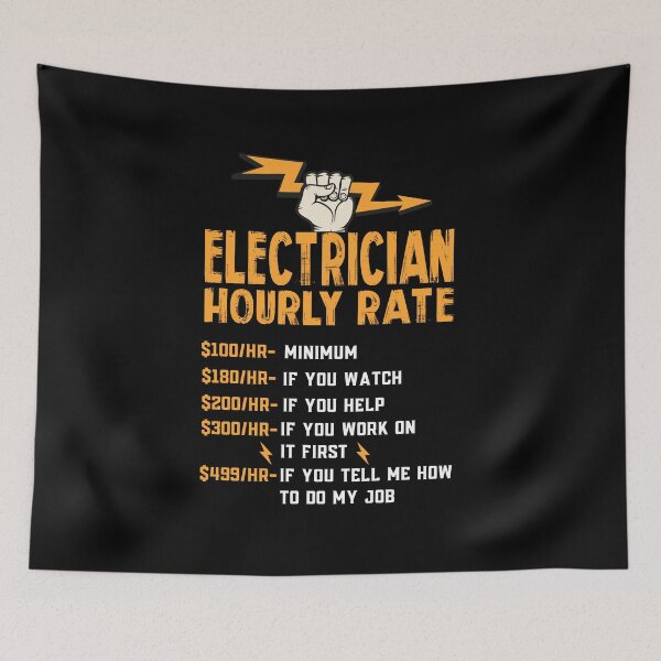Item preview, Electrician Hourly Rate designed and sold by GoZayaan.