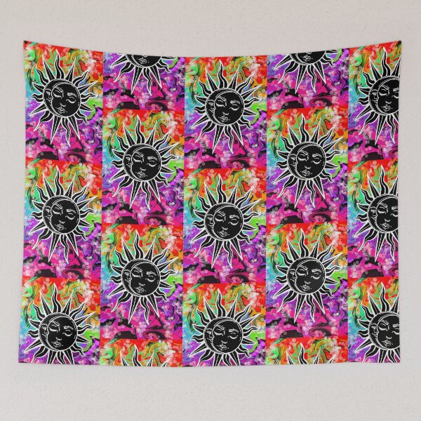 Item preview, Celestial rainbow sun marble design designed and sold by GirlofRandom.