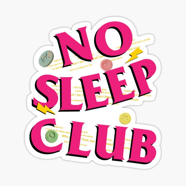 "No Sleep Club Anti Social Social Club Style Sticker & Clothes Design