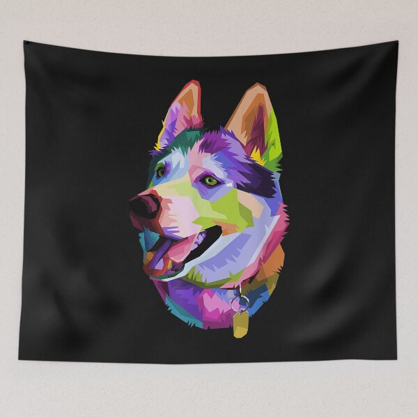 Item preview, Huskie Colorful Pop Art Portrait For Dog Owners Chukcha Sibe designed and sold by Evrard123123.