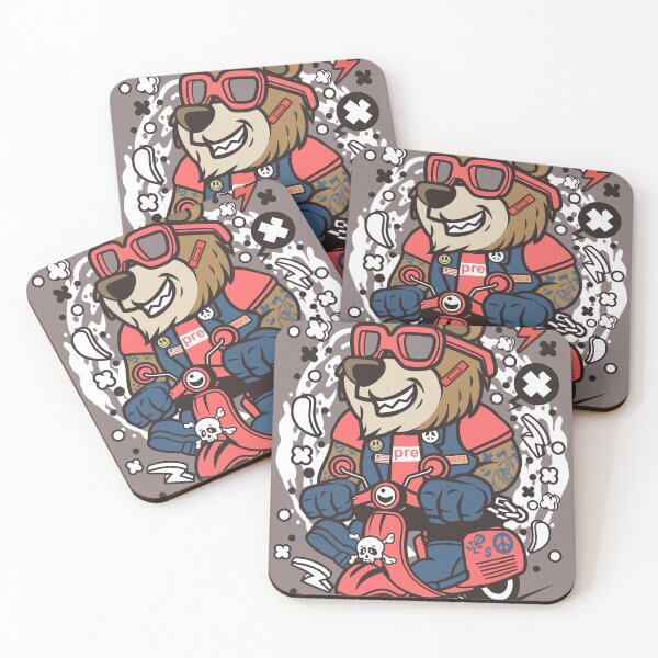 Item preview, Cute Bear Scooterist  designed and sold by SagesZ.