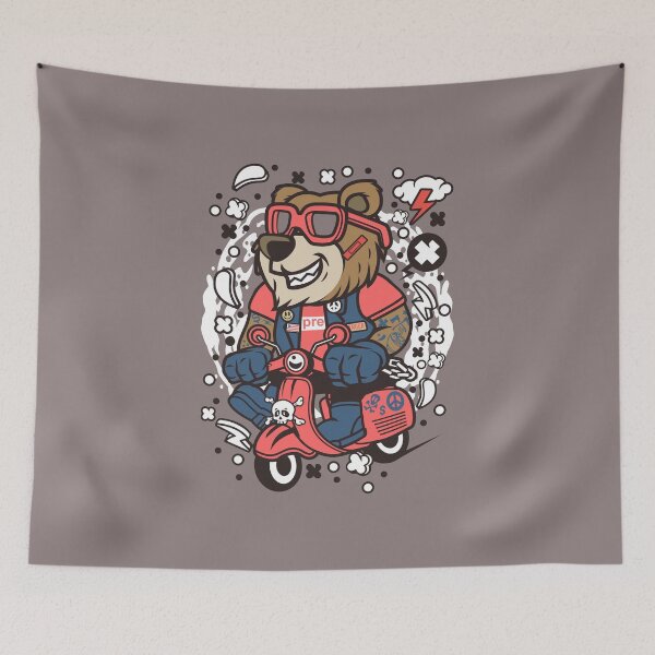 Item preview, Cute Bear Scooterist  designed and sold by SagesZ.