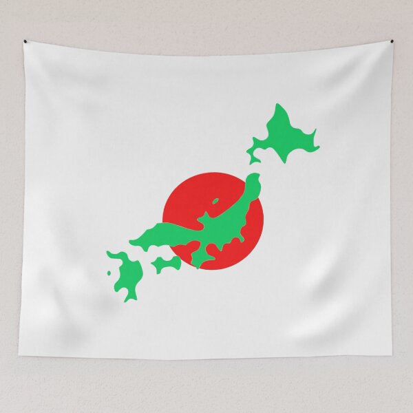 Item preview, Japanese Flag With Map designed and sold by LMoonDesigns.