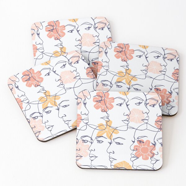 Item preview, beautiful women faces line art designed and sold by Sya Prints.