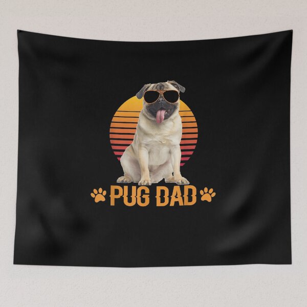 Item preview, Vintage Pug Dad Wear Sunglasses Funny Dog Lover T-Shirt designed and sold by shop   luisant.