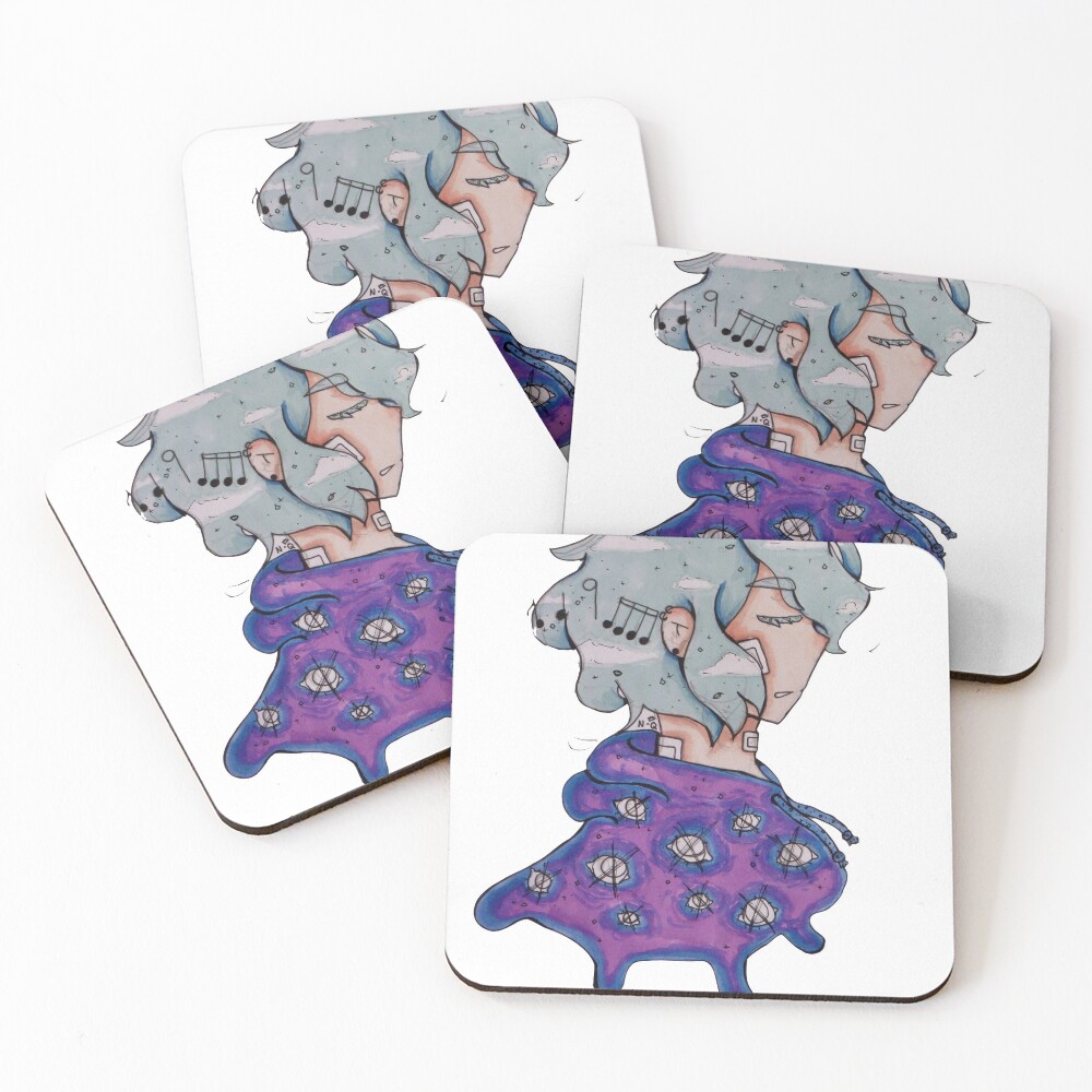 Item preview, Coasters (Set of 4) designed and sold by RiceAndSoySauce.