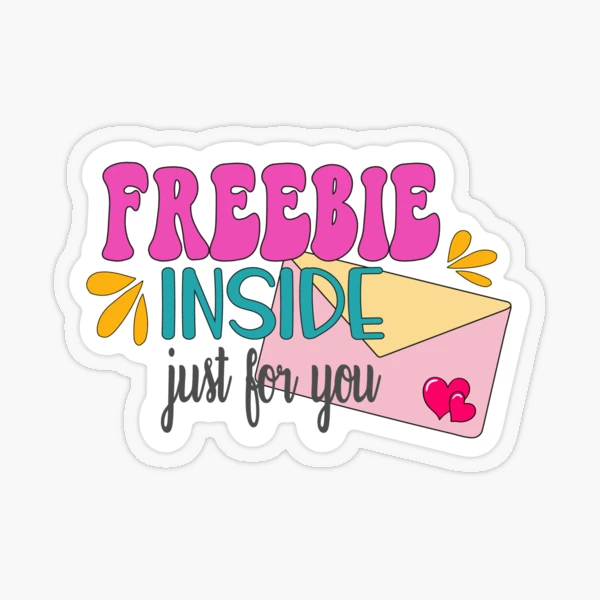 Freebie Inside Just Stickers PNG