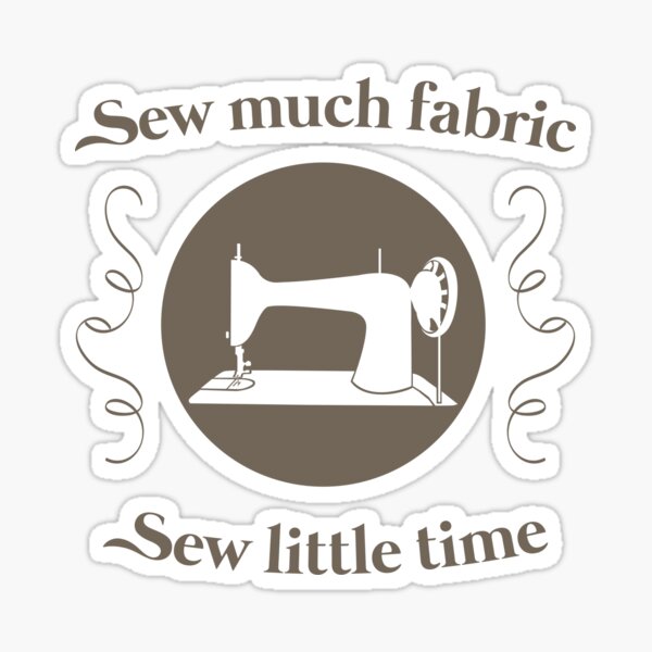Funny Sewing Pun Tee Shirt Sticker