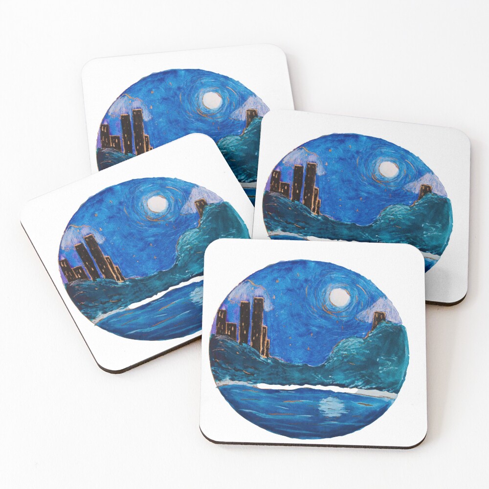 Item preview, Coasters (Set of 4) designed and sold by RiceAndSoySauce.