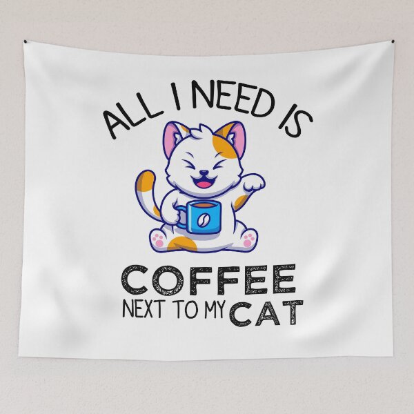 Item preview, All I Need Is Coffee And My Cat, Coffee Men And Women designed and sold by mHmShop.