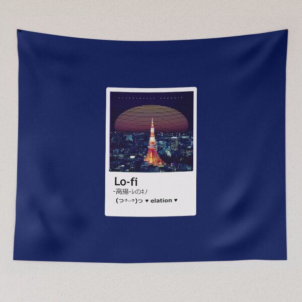 Item preview, aesthetic japanese cities wallpapers kyoto retro eiffel tower designed and sold by Design Repo.