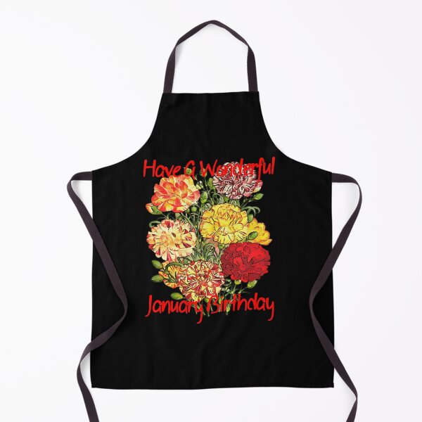 Item preview, Have A Wonderful January Birthday Greeting On Black designed and sold by taiche.